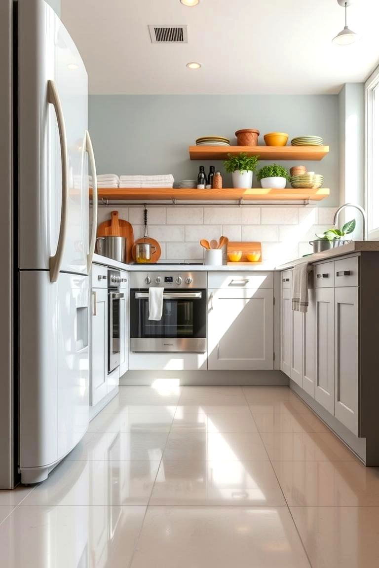 Water Resistant Finishing Touch - 24 Linoleum Kitchen Flooring Ideas