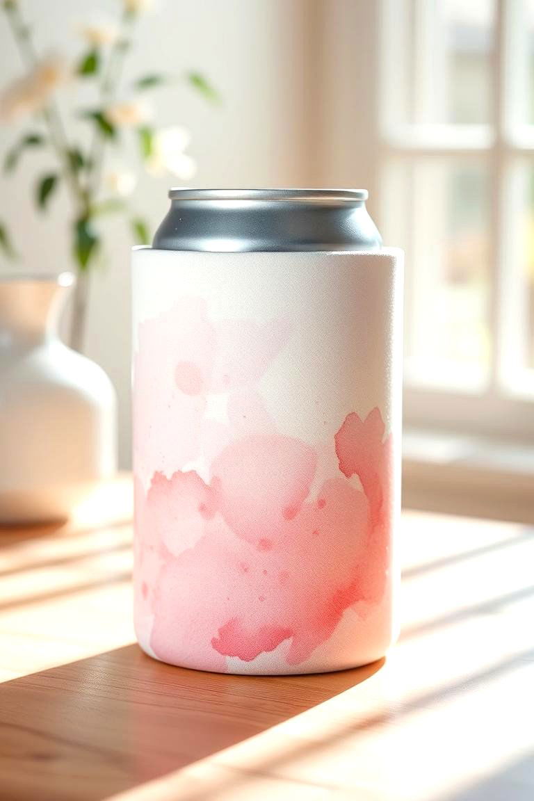 Watercolor Art Koozies - 24 Wedding Koozie Ideas