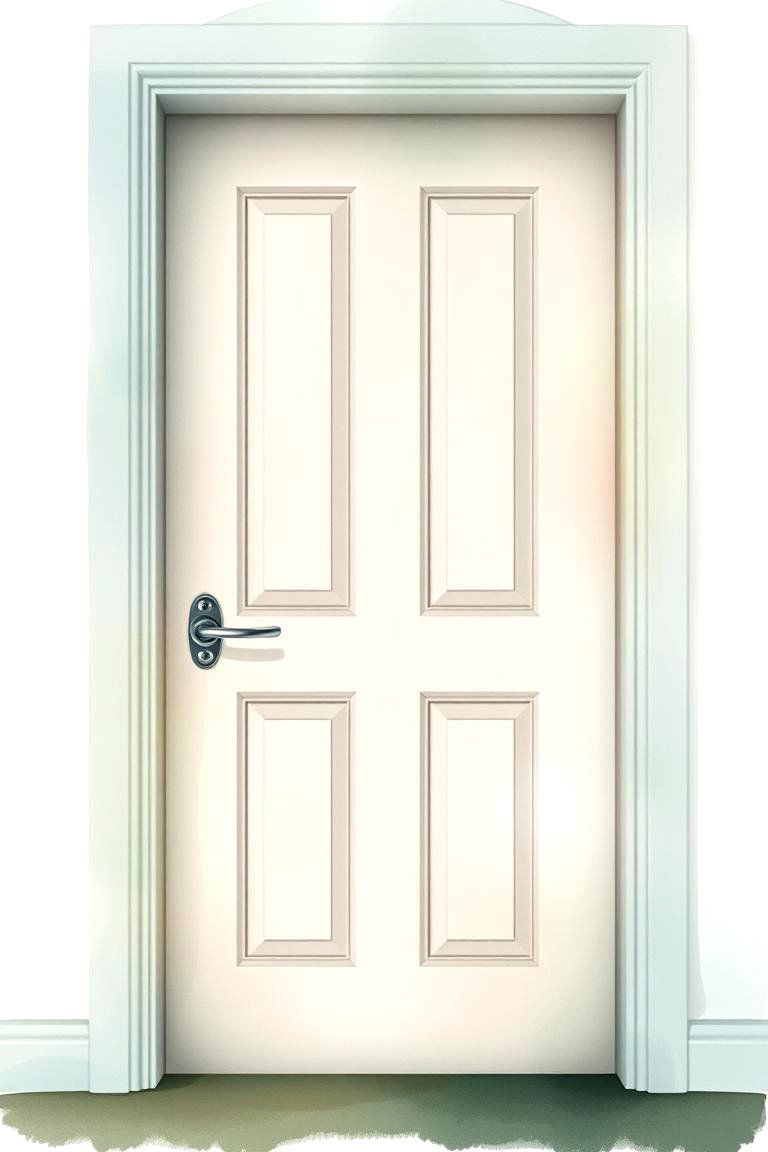 Watercolor Effect Door Painting - 24 Door Painting Ideas
