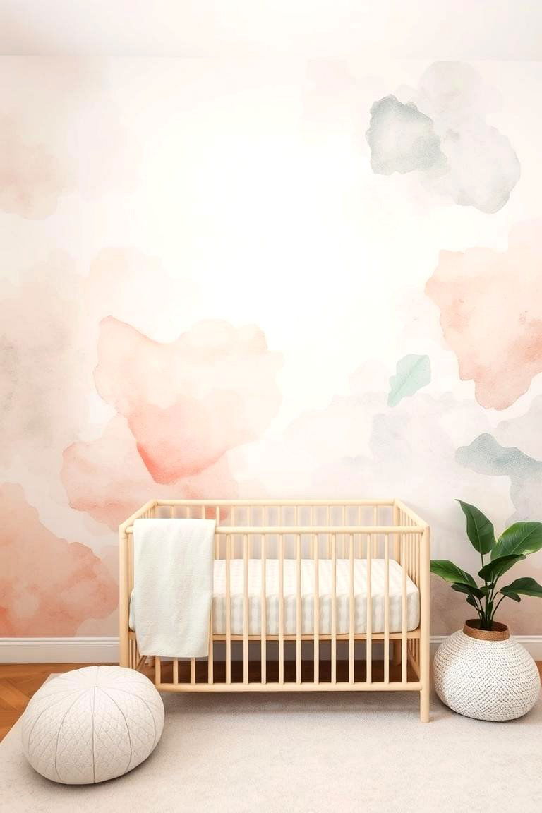 Watercolor Effect Mural - 24 Wall Mural Ideas