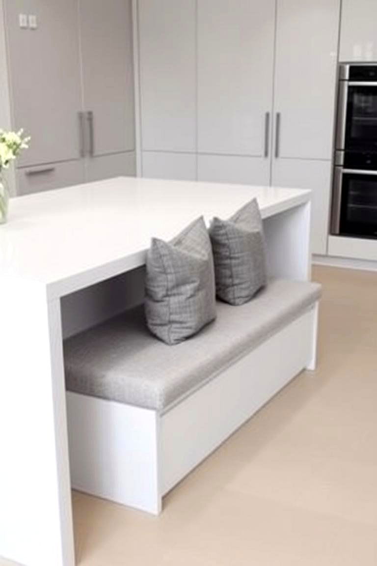Waterfall Edge Island with Seating Nook - 24 Kitchen Island Ideas With Seating