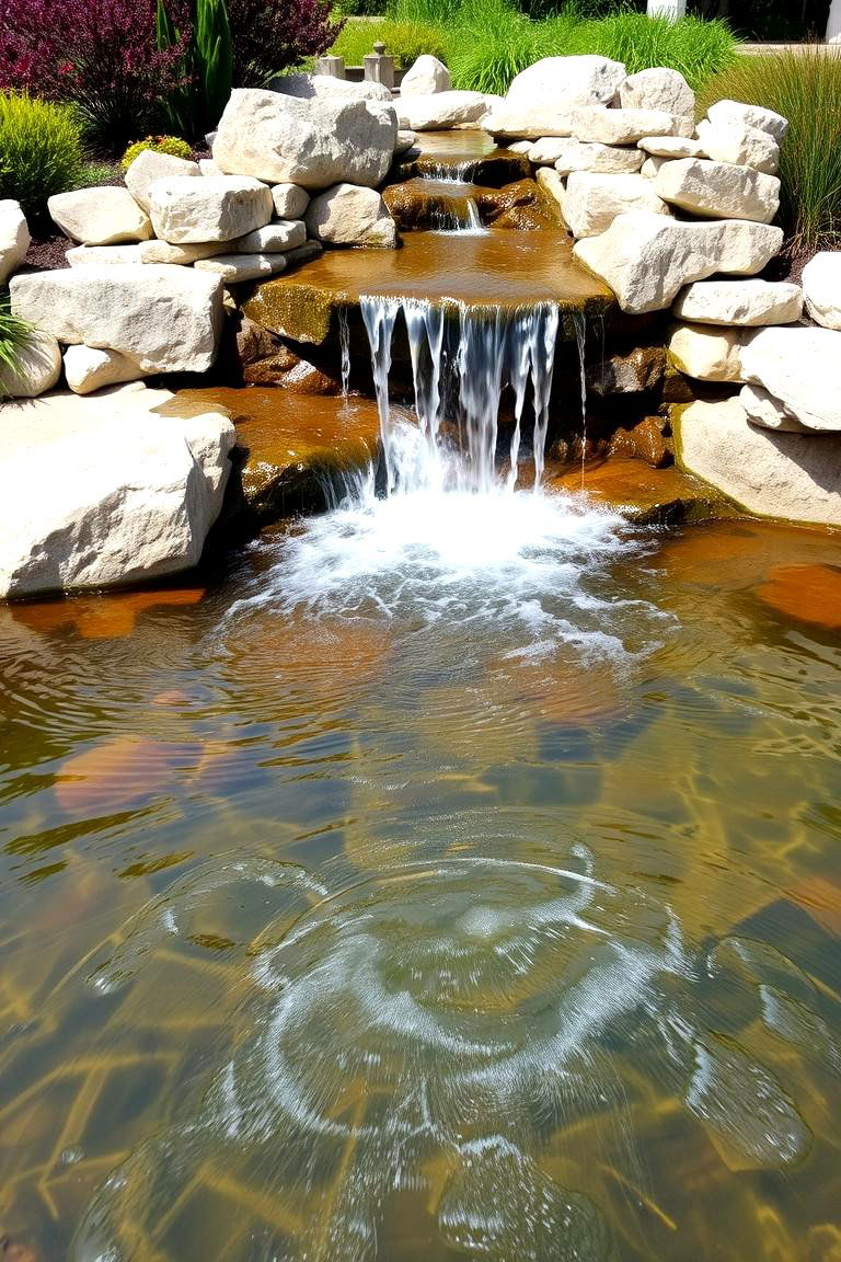 Waterfall Feature Duck Pond - 24 Duck Pond Ideas
