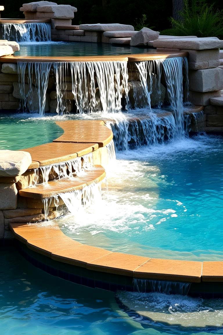 Waterfall Feature Lagoon Pool - 24 Lagoon Pool Design Ideas