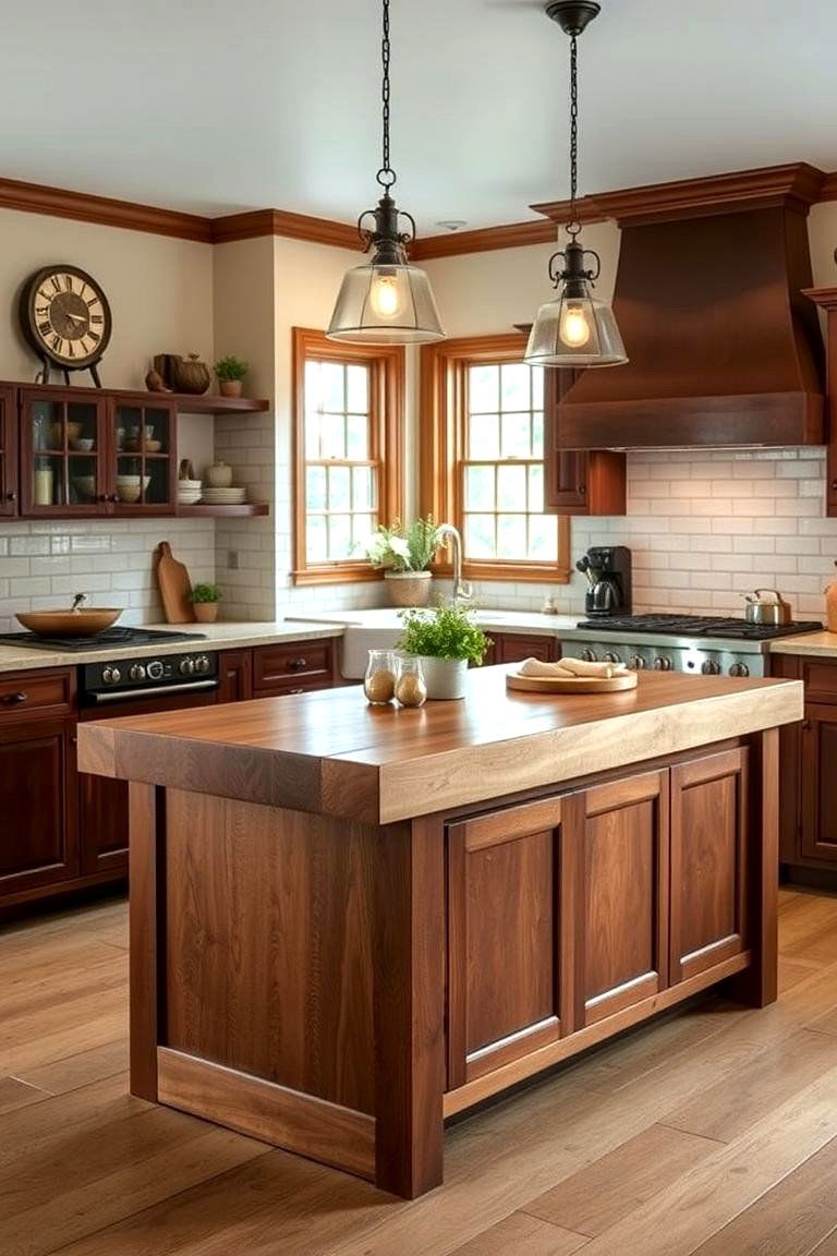 Waterfall Island on Legs - 24 Waterfall Kitchen Island Ideas