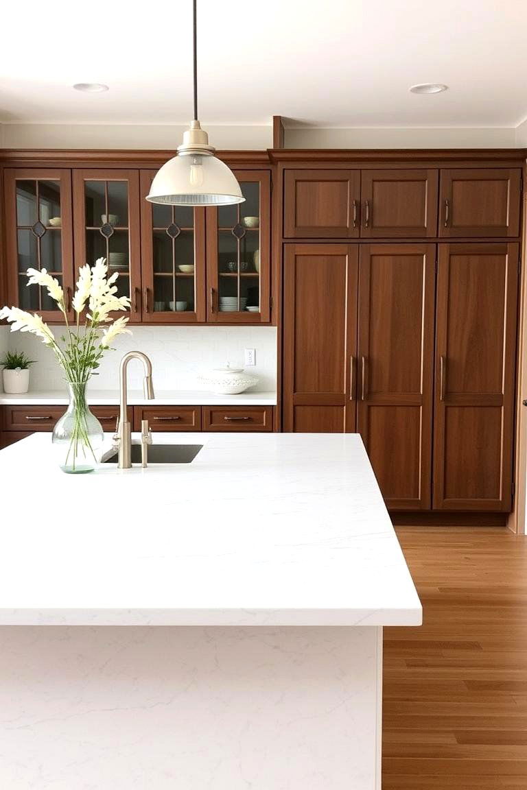 Waterfall Island with Charging Station - 24 Waterfall Kitchen Island Ideas