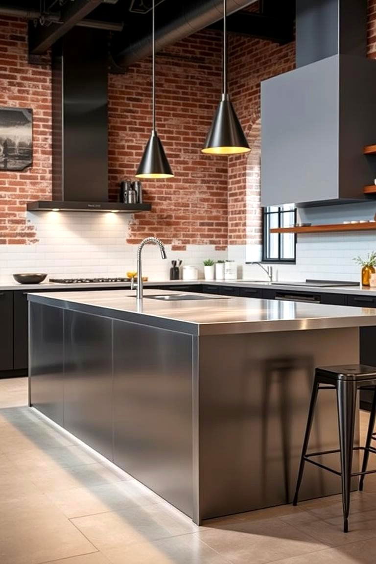 Waterfall Island with Seating Nook - 24 Waterfall Kitchen Island Ideas