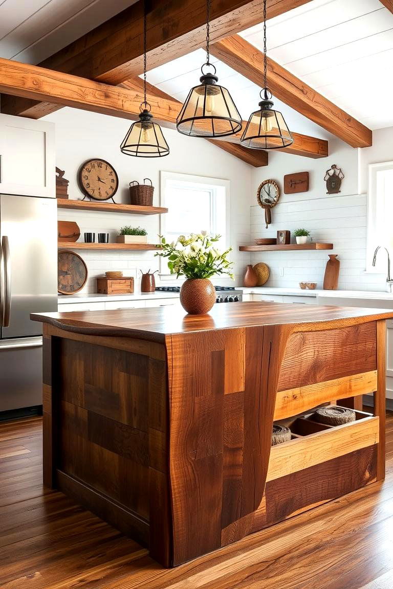 Waterfall Island with Wine Storage - 24 Waterfall Kitchen Island Ideas