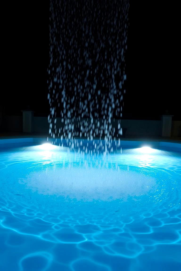 Waterfall Lighting - 24 Pool Lighting Ideas
