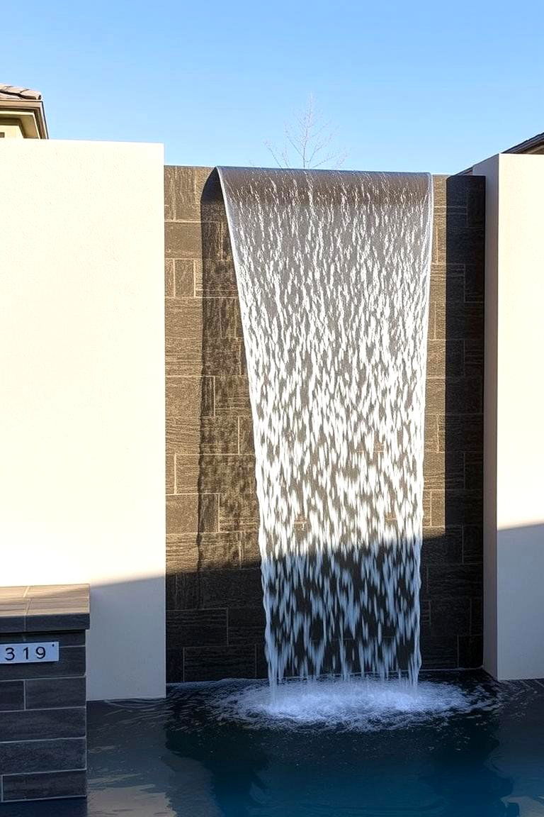Waterfall Wall - 24 Backyard Waterfall Ideas