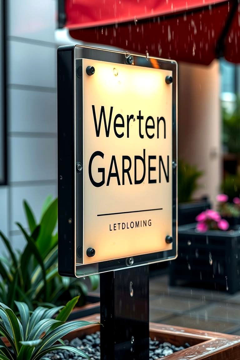 Waterproof Acrylic Garden Sign - 24 Garden Sign Ideas