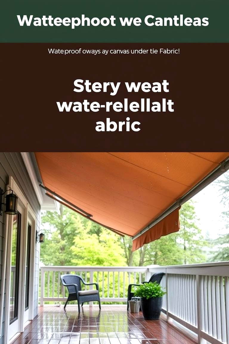 Waterproof Canvas Awning - 24 Deck Awning Ideas