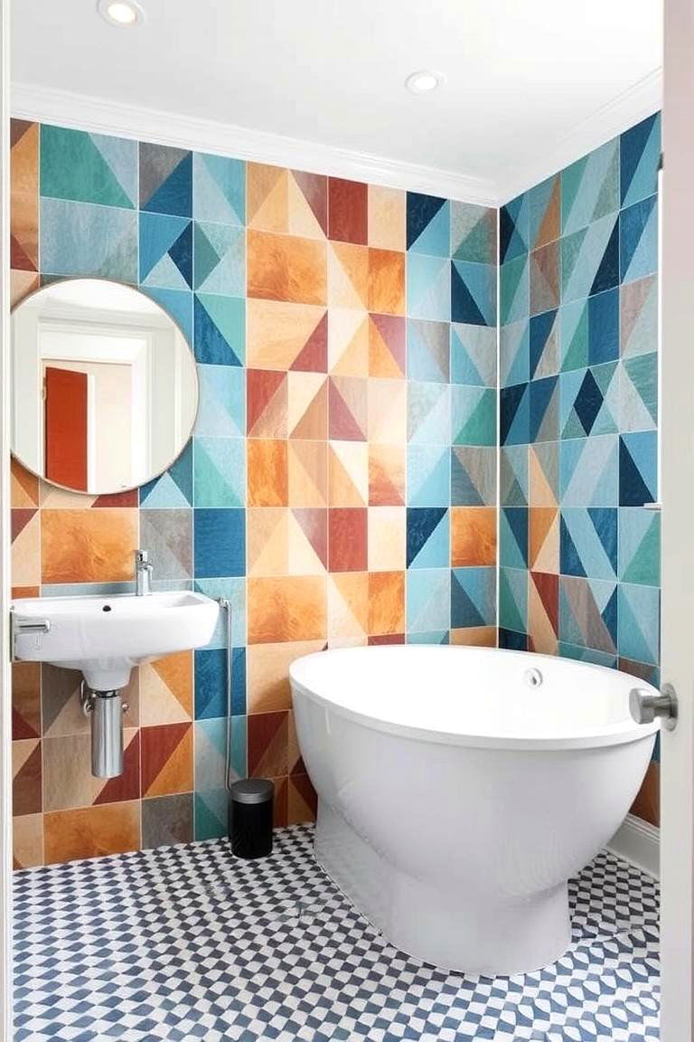 Waterproof Wallpaper Panels for a Stylish Upgrade - 24 Bathroom Wall Paneling Ideas