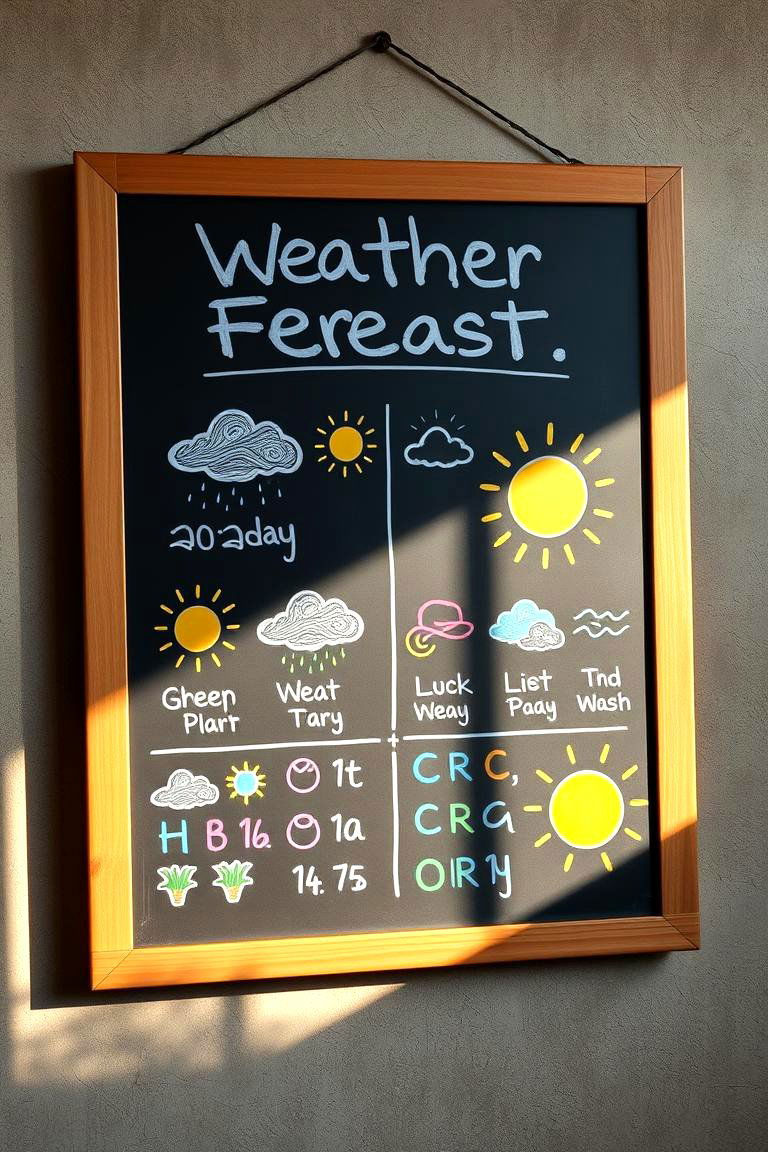 Weather Forecast Board - 24 Chalkboard Ideas