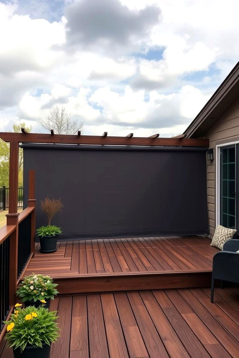 Weather Protection and Comfort - 24 Deck With Privacy Wall