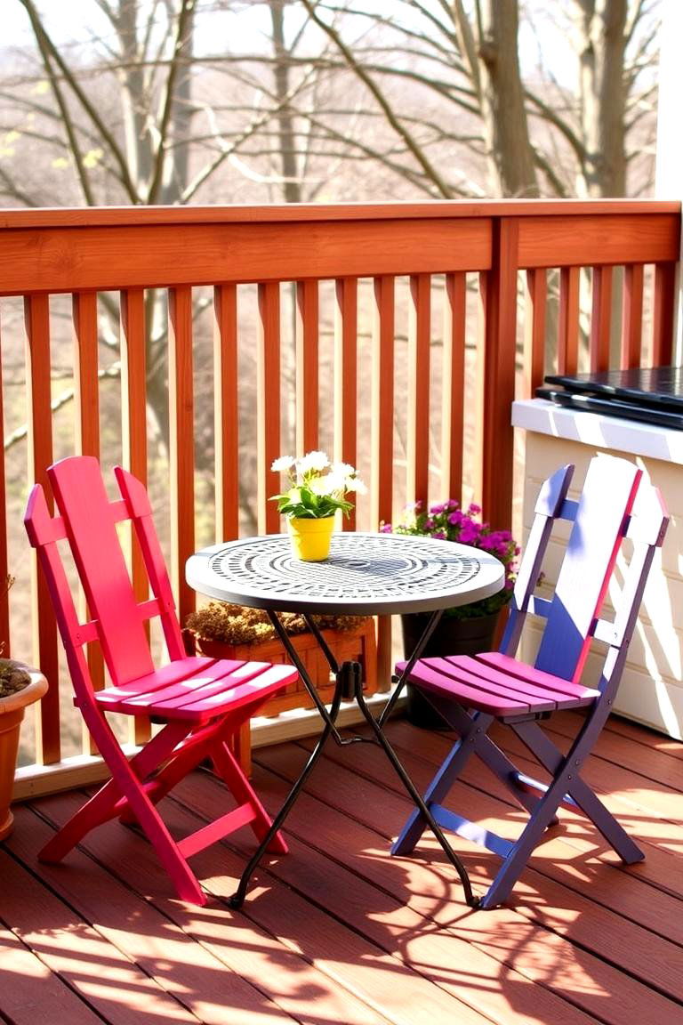 Weather Resistant Bistro Set - 24 Deck Furniture Ideas