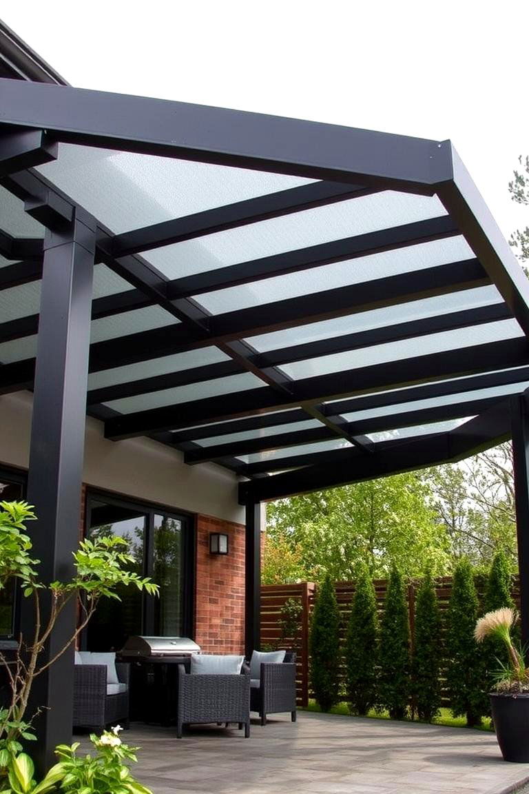 Weather Resistant Composite Structure - 24 Gable Patio Roof Design Ideas