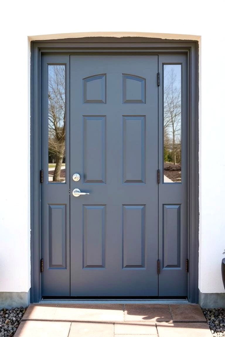 Weather Resistant Grey for Harsh Climates - 24 Grey Front Door Ideas