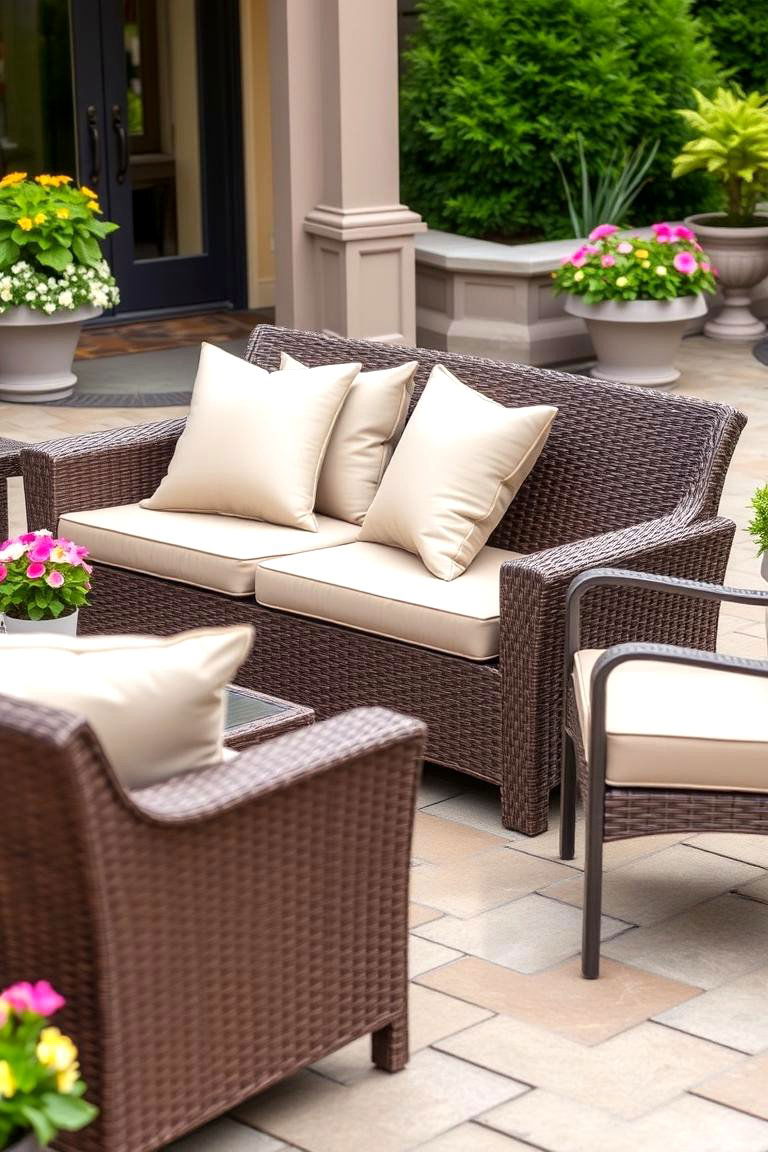 Weather Resistant Wicker Set - 24 Patio Furniture Ideas