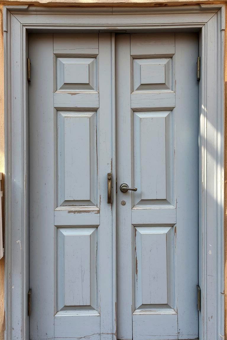 Weathered Grey for Timeless Appeal - 24 Grey Front Door Ideas