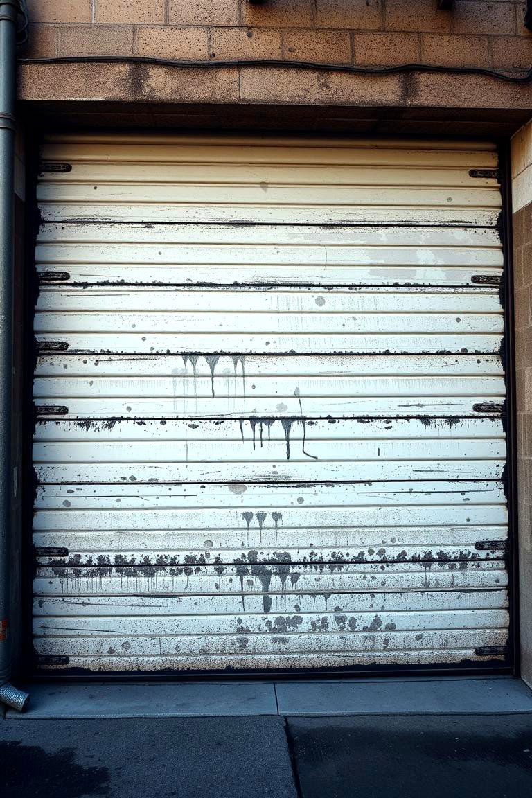 Weathered Industrial Look - 24 Garage Door Paint Ideas
