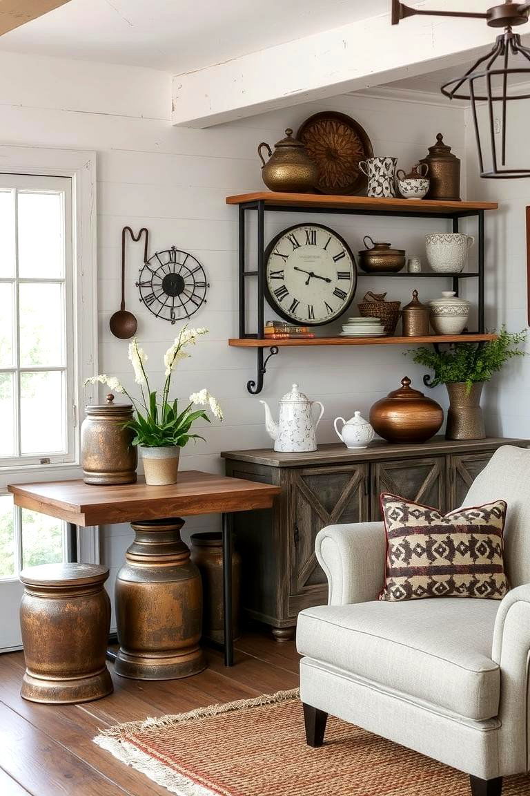 Weathered Metal Decor Touches - 24 Cottage Decorating Ideas