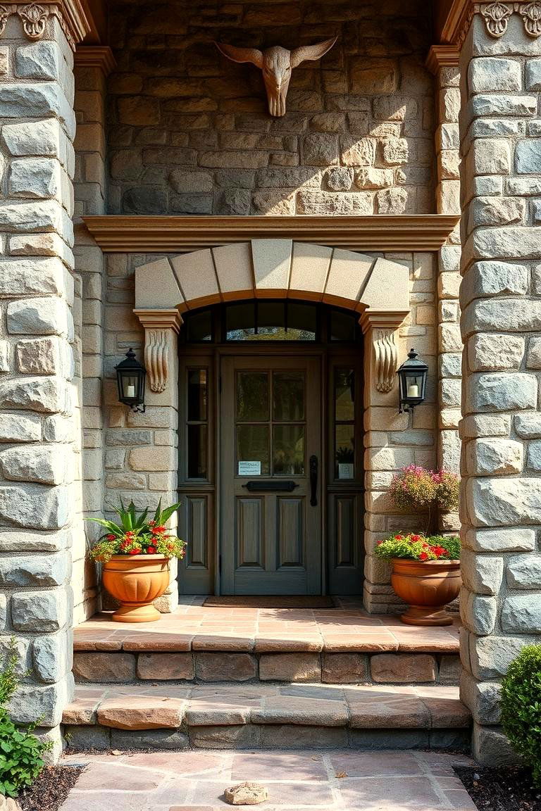 Weathered Stone Charm - 24 Stone Porch Ideas