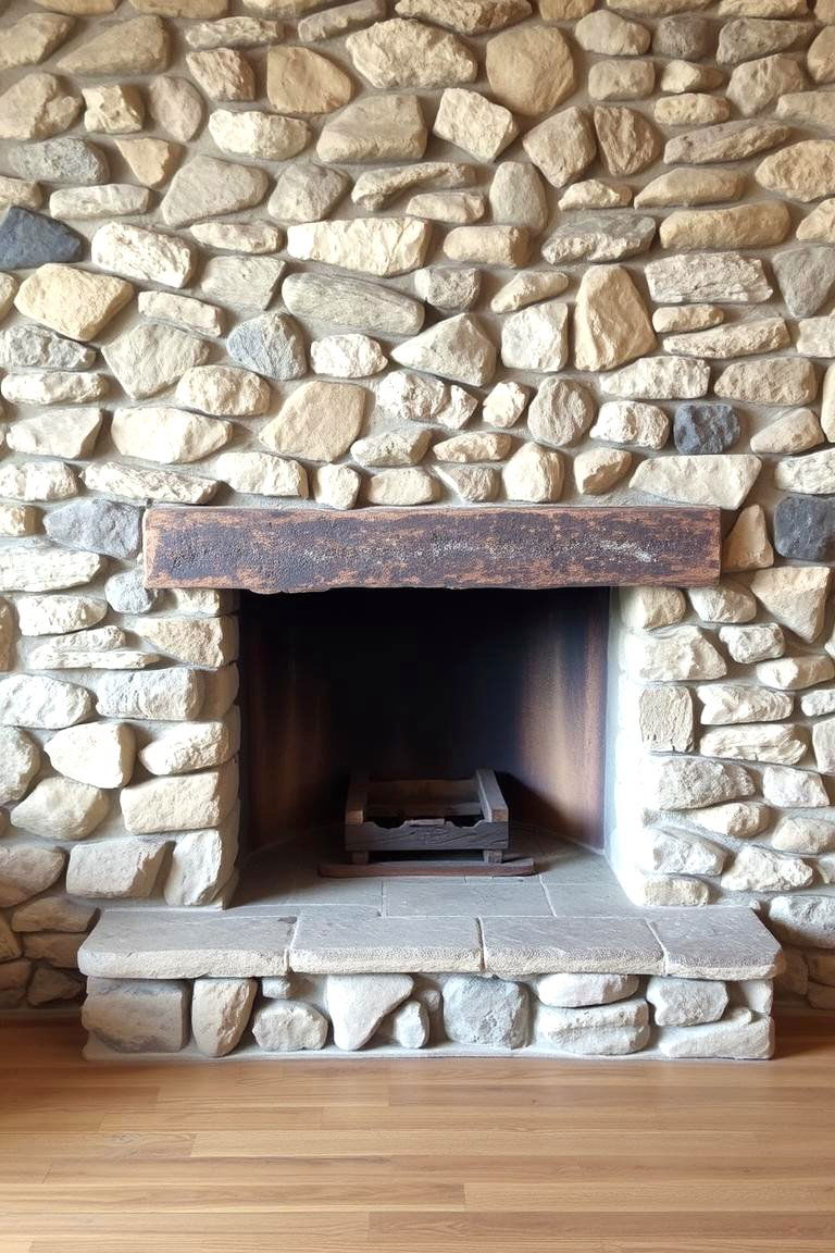 Weathered Stone Wall - 24 Fireplace Accent Wall Ideas