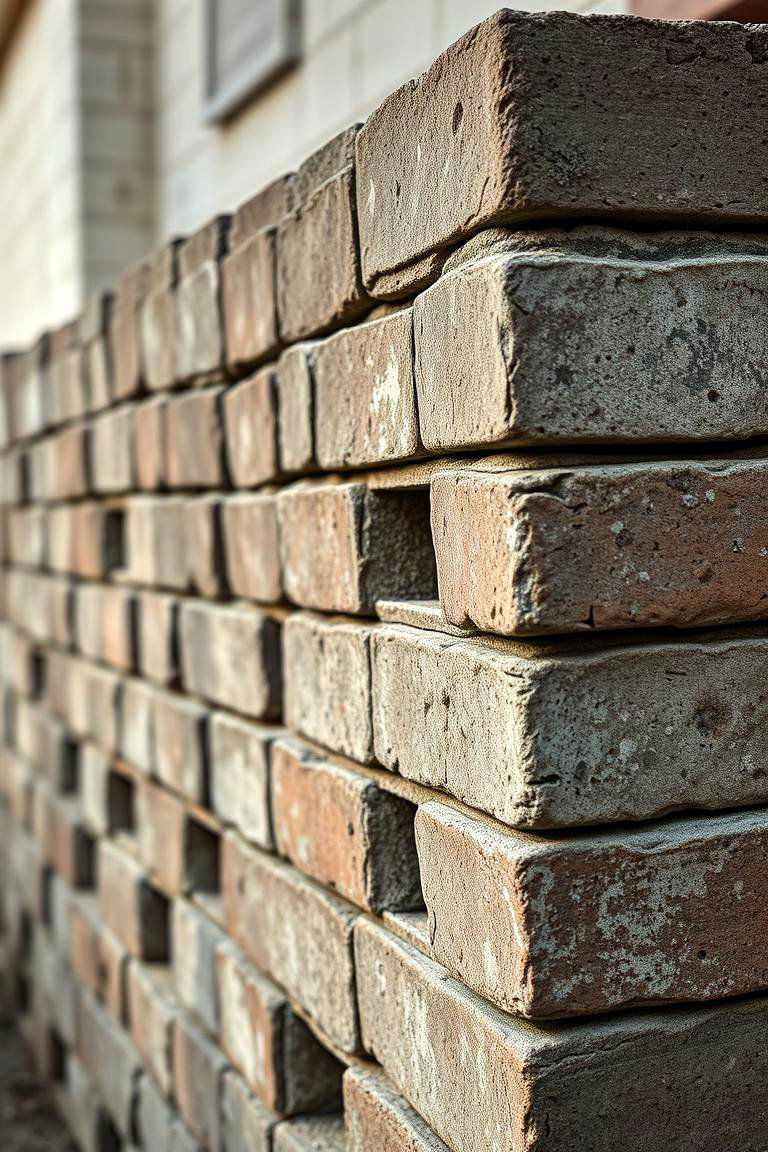 Weathered Vintage Style Cinder Block Fence - 24 Cinder Block Fence Ideas
