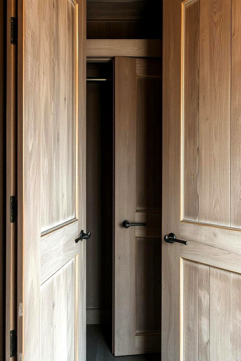 Weathered Wood Door Frames - 24 Rustic Closet Ideas