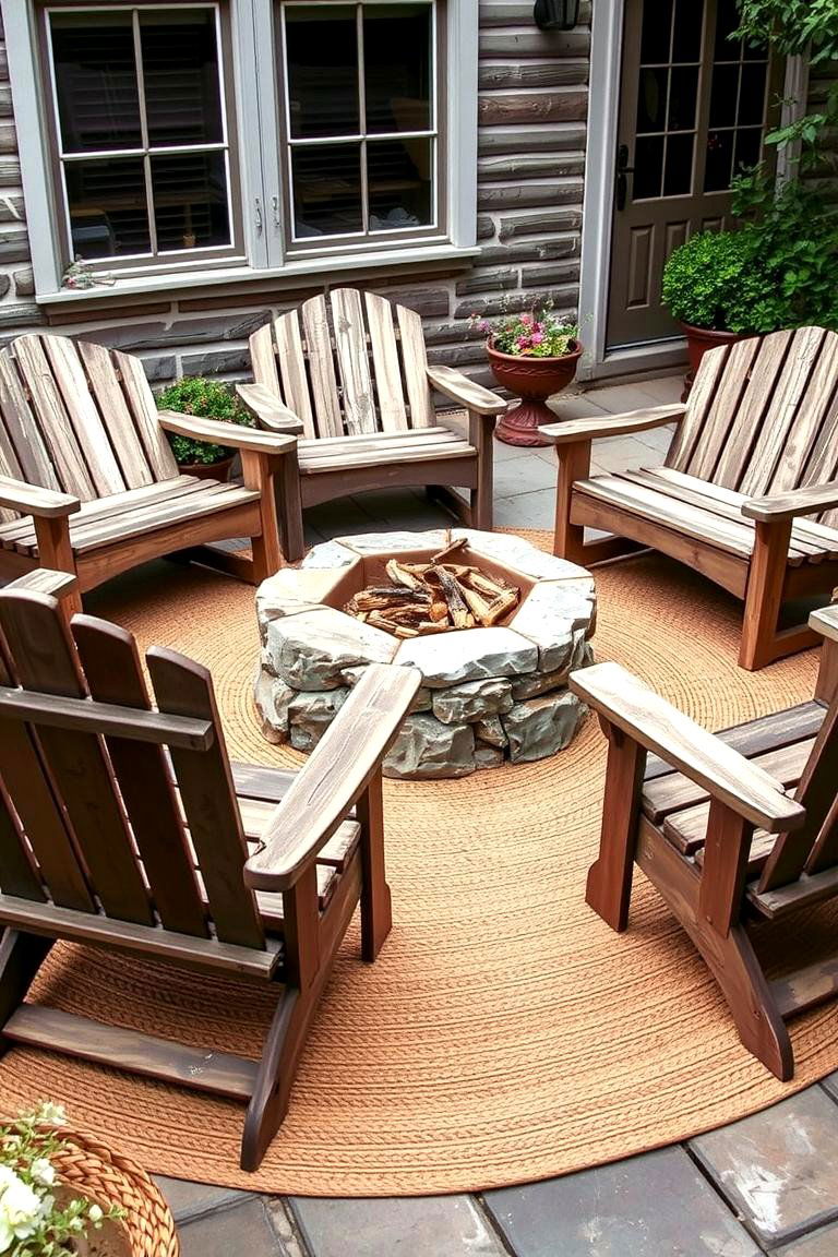 Weathered Wood Seating Area - 24 Rustic Patio Ideas