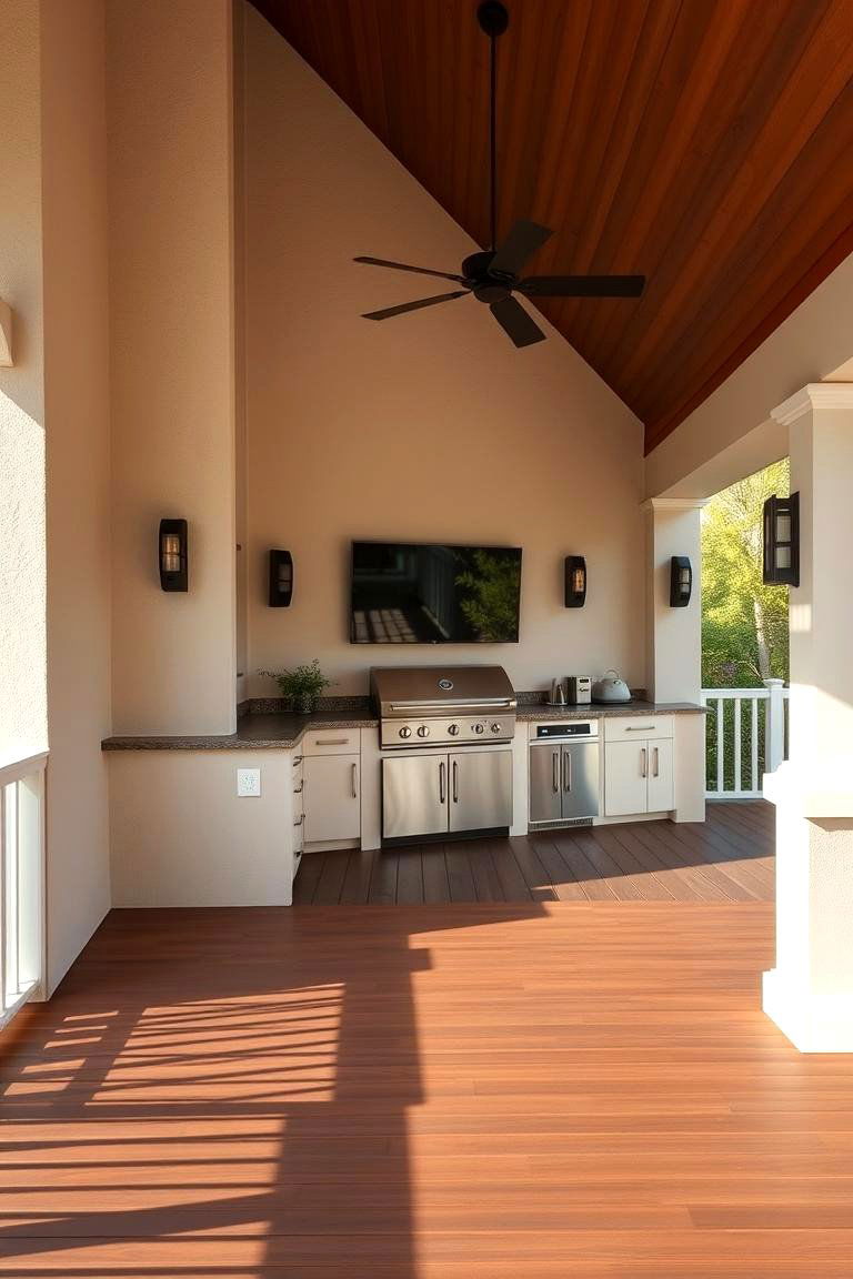 Weatherproof Sound System - 24 Outdoor Kitchen on Deck