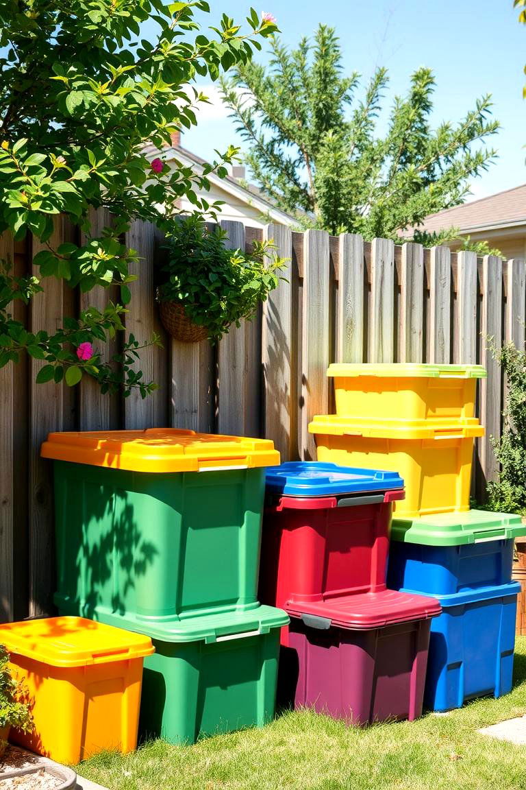 Weatherproof Storage Bins - 24 Outdoor Toy Storage Ideas