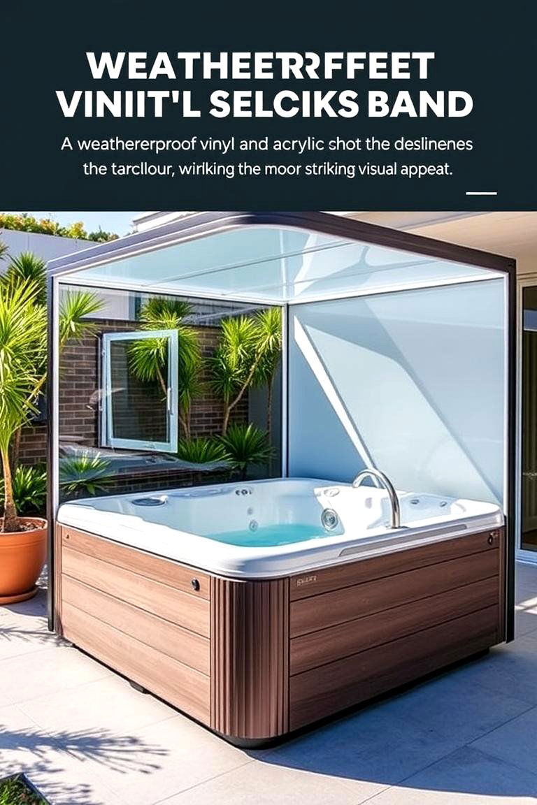 Weatherproof Vinyl and Acrylic Space - 24 Hot Tub Enclosure Ideas