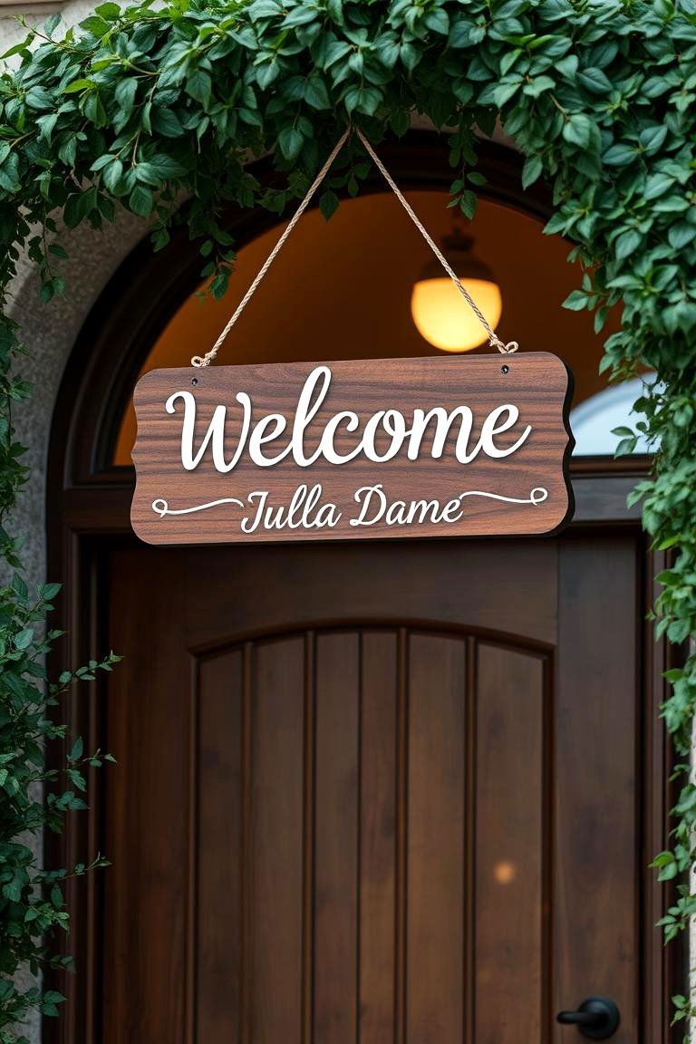 Welcome Signs for a Personal Touch - 24 Front Door Decor Ideas