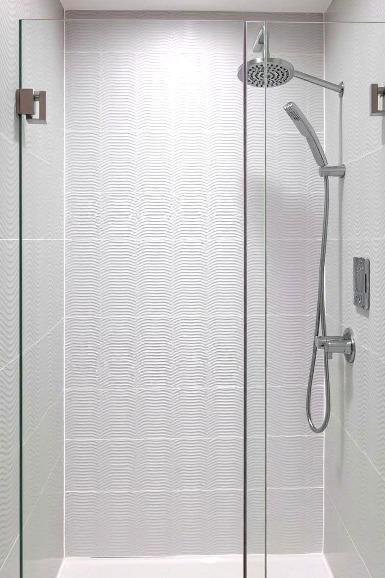 Wet Room with Textured Walls - 24 Wet Room Ideas