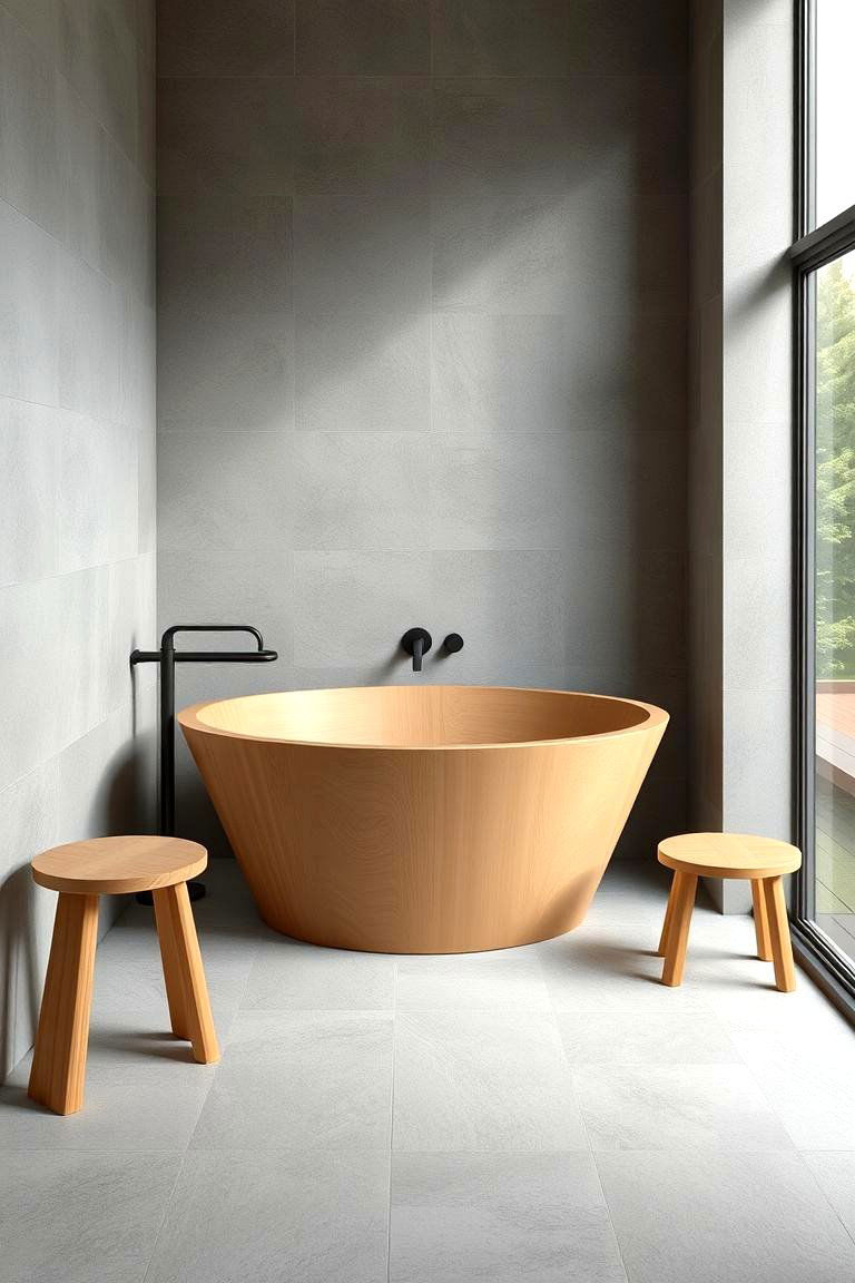 Wet Room with a Japanese Soaking Tub - 24 Wet Room Ideas