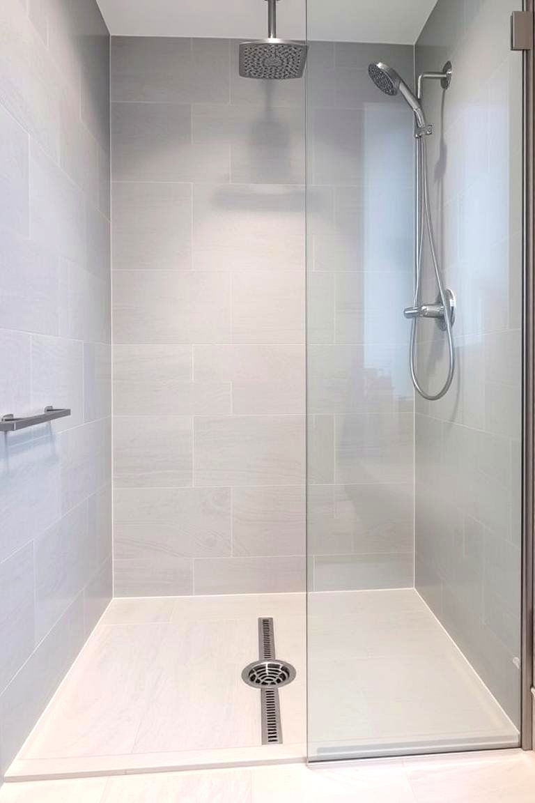 Wet Room with a Linear Drain - 24 Wet Room Ideas