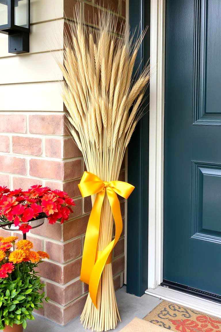 Wheat Sheaf Bundle - 24 Front Door Fall Decor Ideas