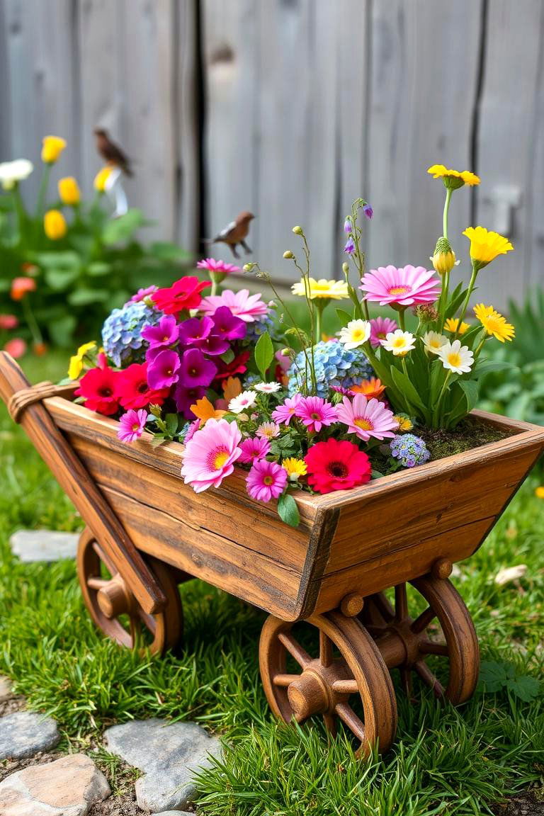 Wheelbarrow Fairy Garden - 24 Fairytale Wedding Ideas