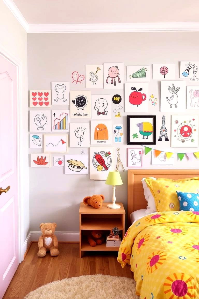 Whimsical Art with Childlike Doodles - 24 Gallery Wall Ideas
