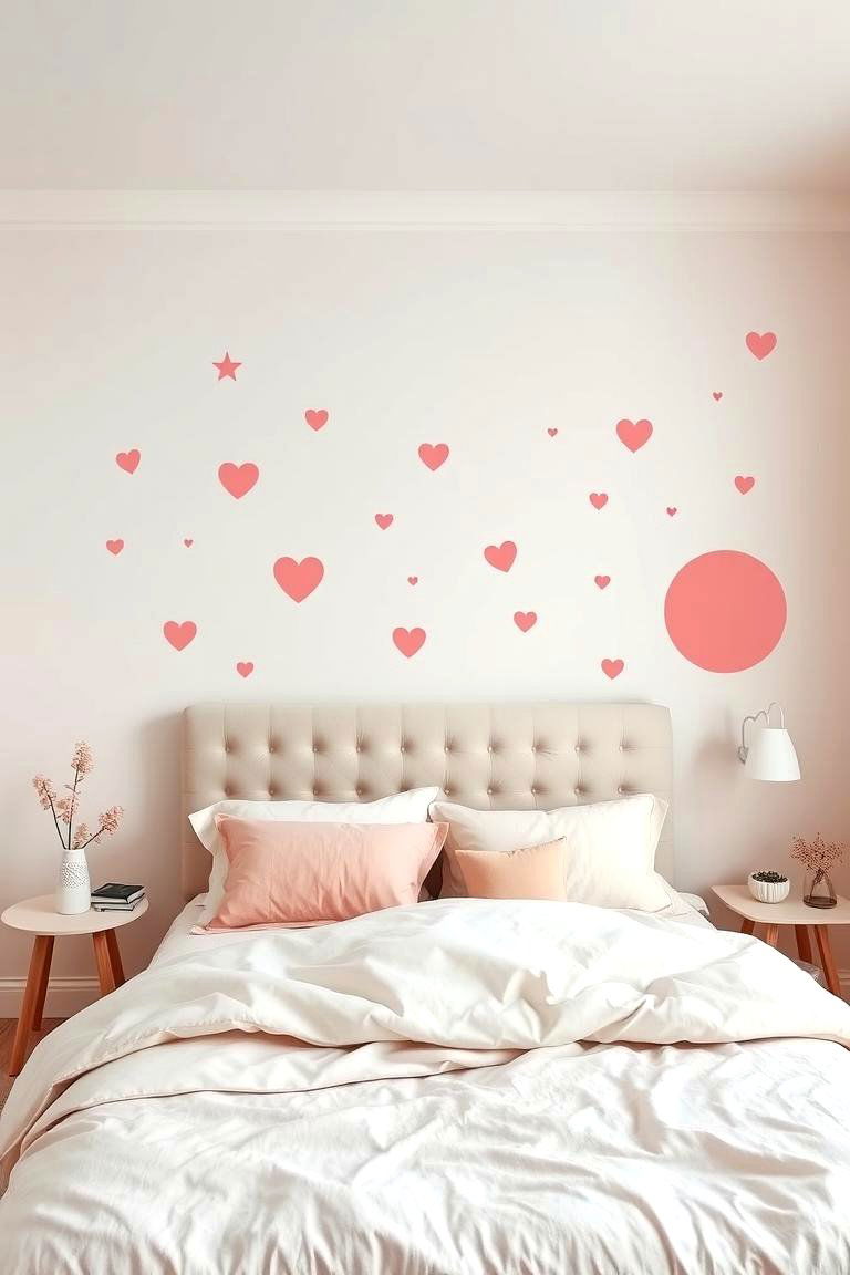 Whimsical Blush Wall Decals - 24 Blush Pink Bedroom Ideas
