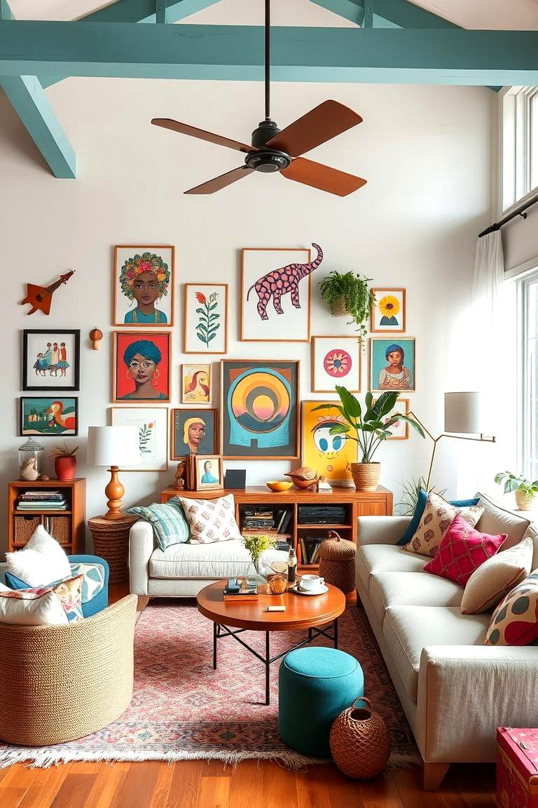 Whimsical Boho Accents - 24 Bohemian Moroccan Living Room Ideas