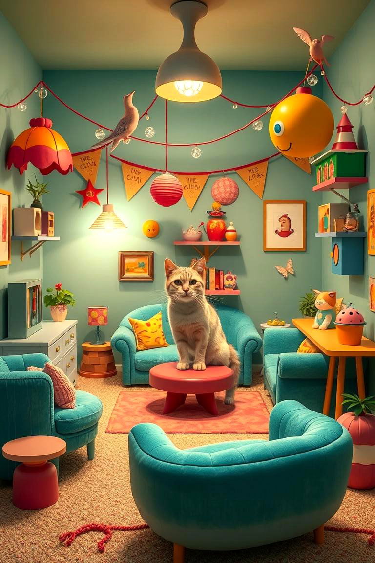 Whimsical Cat Wonderland - 24 Cat Room Ideas