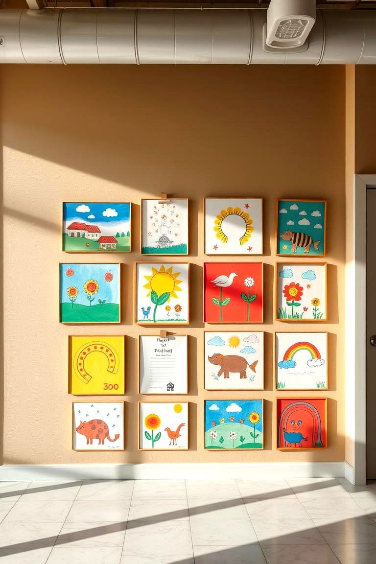 Whimsical Childrens Art Gallery - 24 Wall Decor Ideas