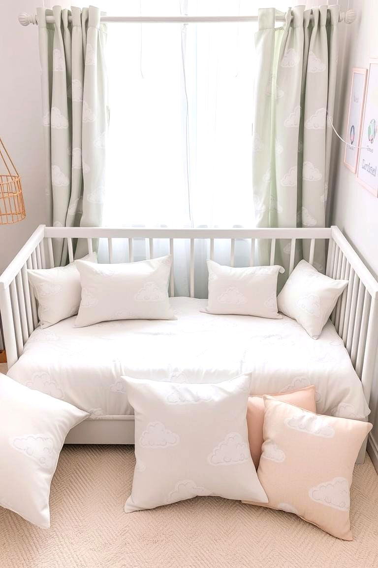Whimsical Cloud Patterned Textiles - 24 Cloud Themed Nursery Ideas