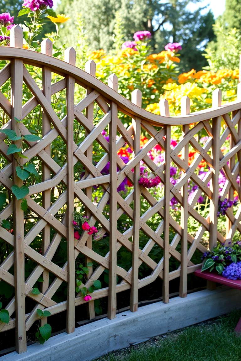 Whimsical Curved Lattice Design - 24 Lattice Fence Ideas