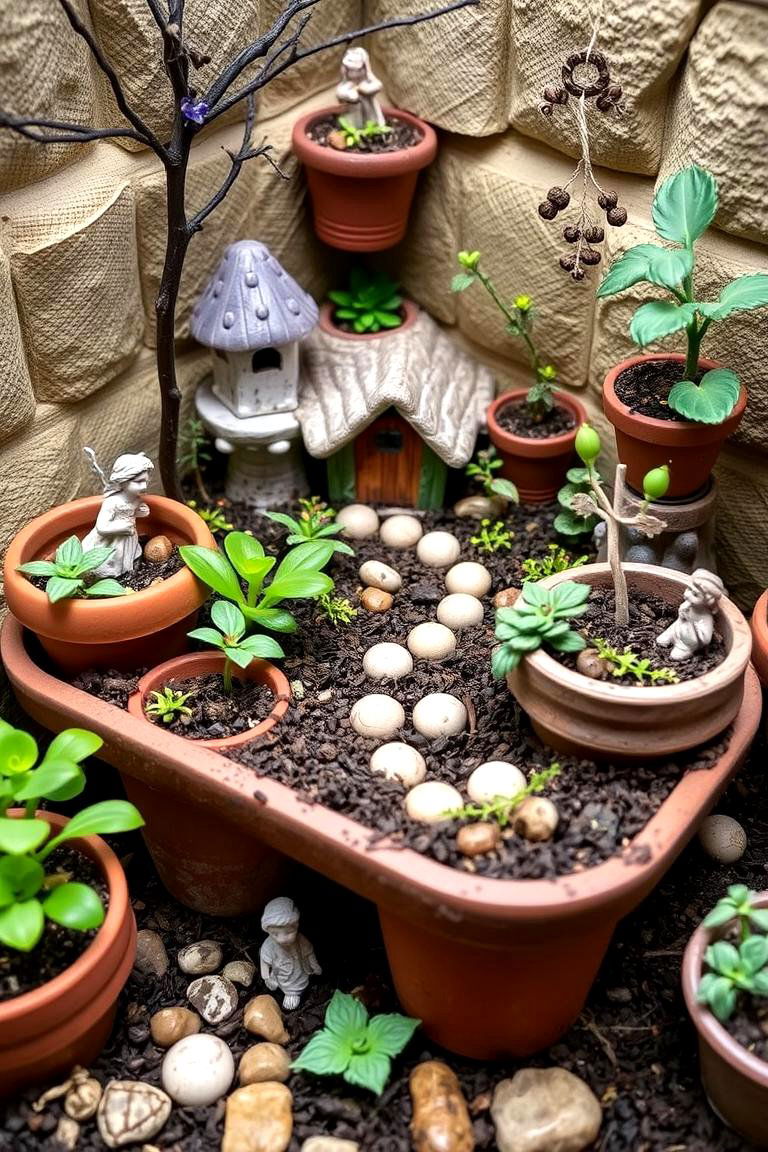 Whimsical Fairy Garden - 24 Corner Garden Ideas With Pots