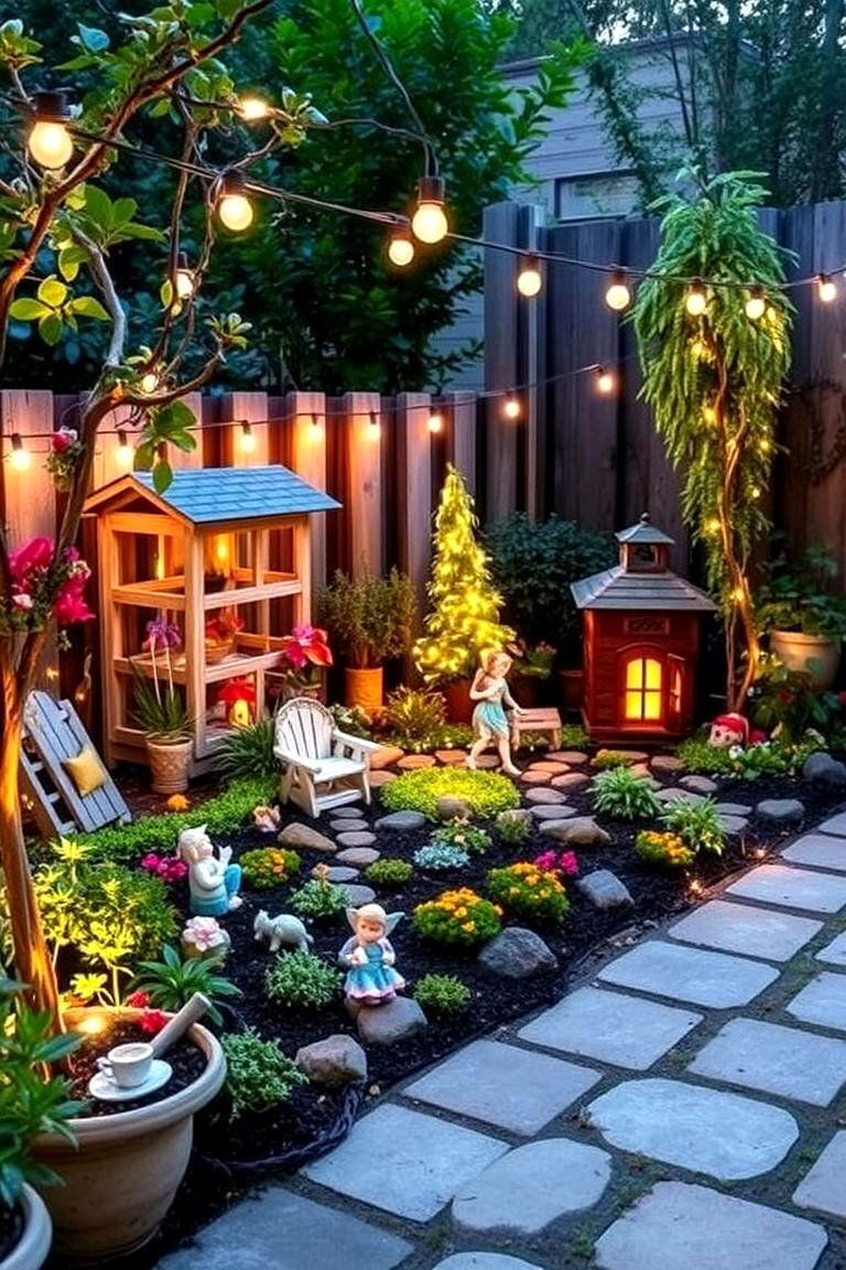 Whimsical Fairy Garden Patio - 24 Sunken Patio Ideas
