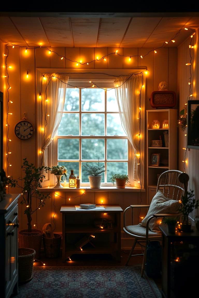 Whimsical Fairy Lights - 24 Cottagecore Interior Design Ideas