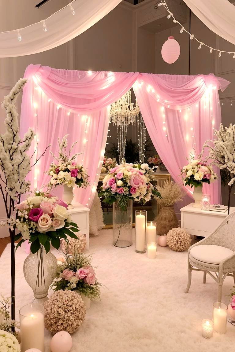 Whimsical Frosted Floral Decor - 24 Winter Wedding Ideas